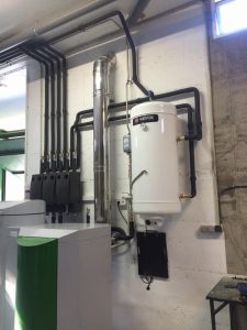 insalación completa calefacción pellets