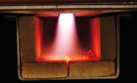 llama invertida caldera gasificación