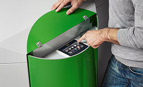 regulación caldera pantalla táctil