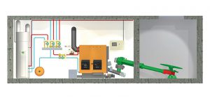 esquema instalación caldera astilla