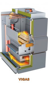 sección vigas caldera gasificación