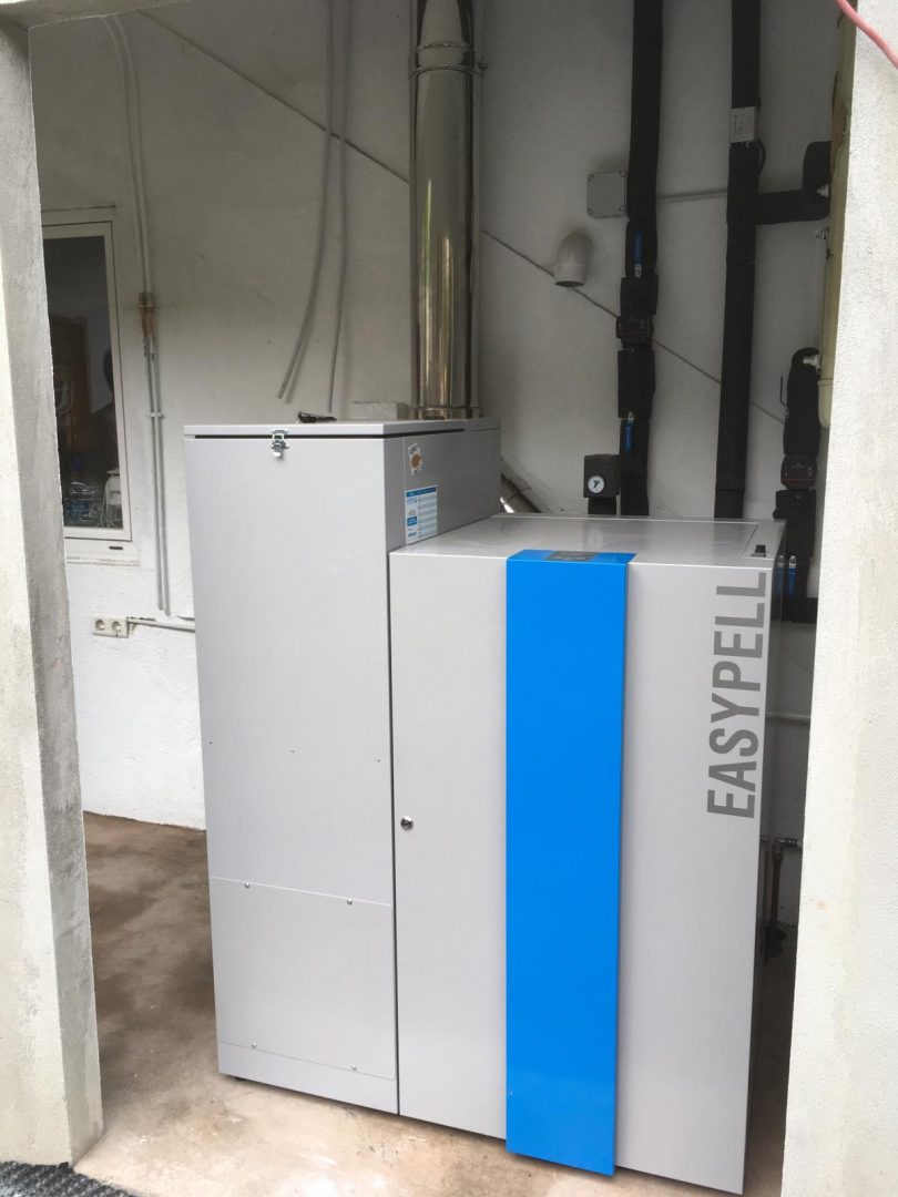 Sustitución Quemador de Pellets por Easypell 32kW instalada en Canido (Vigo)